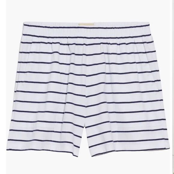 Madewell Stripe Seamed Pull-On Women’s Shorts Black/White S NWT IN PACKAGING - Picture 1 of 6